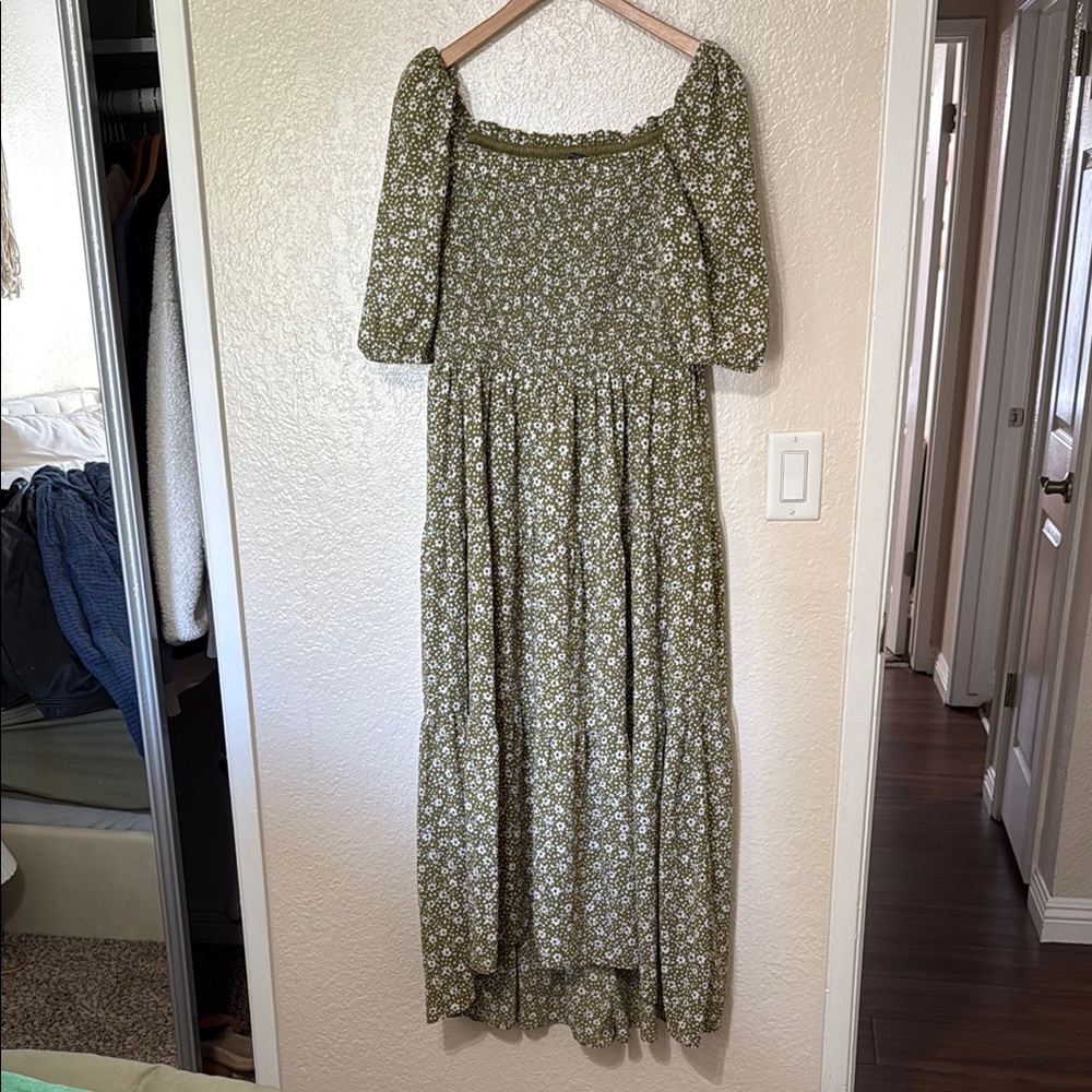 Floral Green Dress